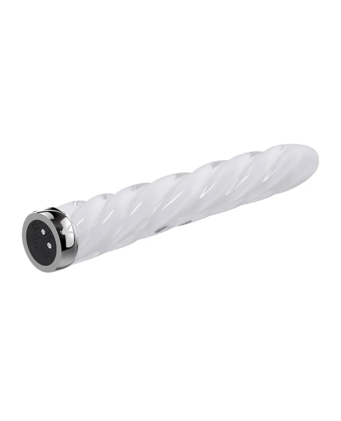 Evolved Novelties INC Female Sex Toys Playboy Pleasure In the Twist Glass Vibrator White Evolved Novelties INC Female Sex Toys Playboy Pleasure In the Twist Glass Vibrator White