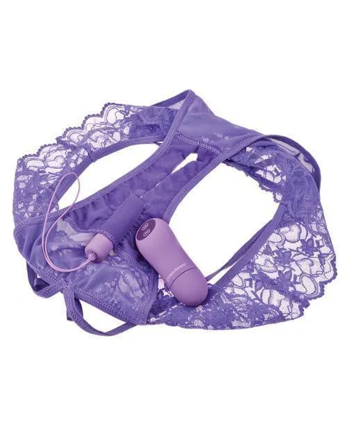 Fantasy For Her Crotchless Panty Thrill Her Purple Pipedream Products Vibrators