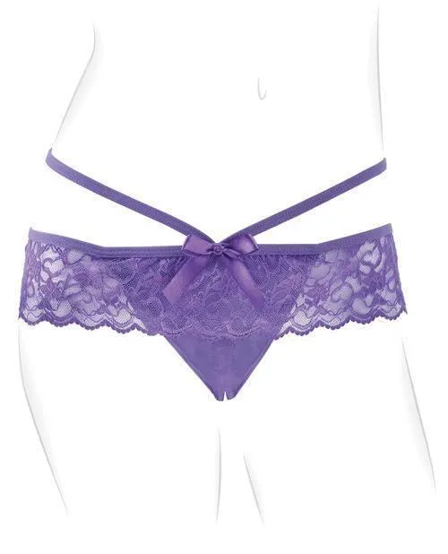Fantasy For Her Crotchless Panty Thrill Her Purple Pipedream Products Vibrators