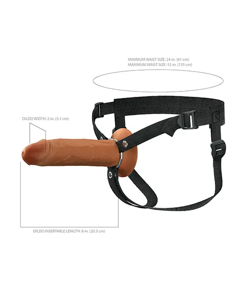 Fantasy XTensions Elite 8 Silicone Hollow Strapon wHarness Brown Pipedream Products Female Sex Toys Fantasy XTensions Elite 8 Silicone Hollow Strapon wHarness Brown Pipedream Products Female Sex Toys
