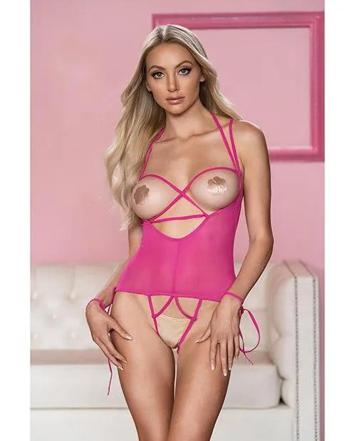 Hosiery Allure Angelina Sheer Mesh Under Bust Teddy Allure Lingerie Lp