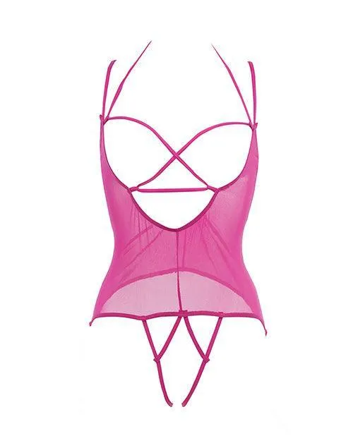 Hosiery Allure Angelina Sheer Mesh Under Bust Teddy Allure Lingerie Lp