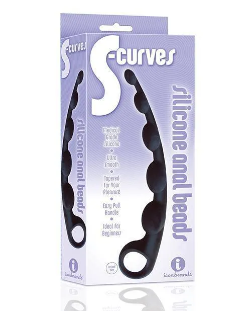 Icon Brands INC Male Sex Toys The 9s Scurved Silicone Anal Beads