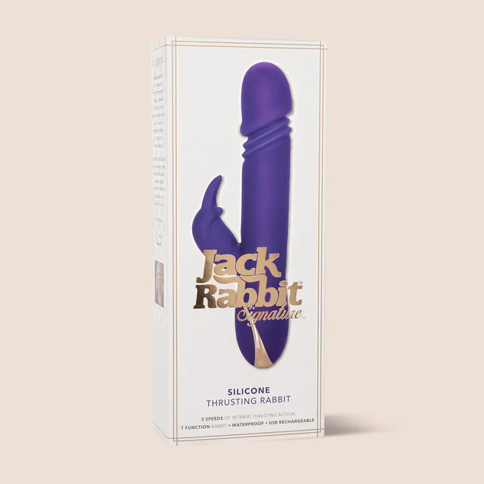 Jack Rabbit Signature Silicone Thrusting Rabbit silicone vibrating thrusting California Exotic Novelties LLC Female Sex Toys