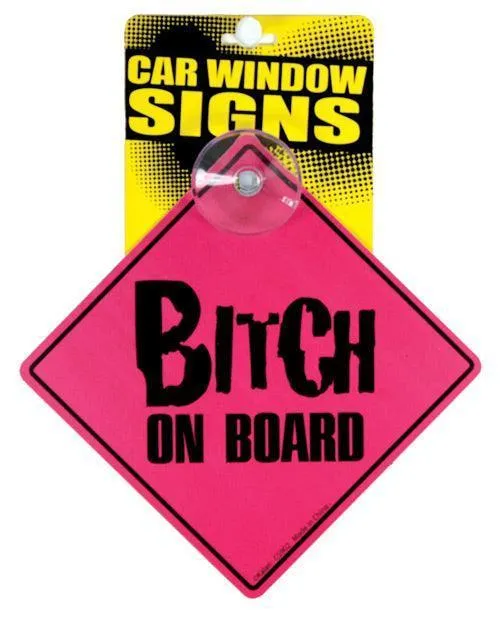 Kalan Bitch On Board Car Window Signs Female Sex Toys