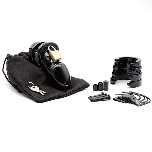 Male Sex Toys CBX CB3000 3 Chastity Cock Cage and Lock Set Black CBX