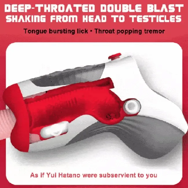 Male Sex Toys propinkup Quake 7 Vibration 3 Sucking Modes Heating Masturbation Cup Deep Throat Air Flow Oral Male Masturbator