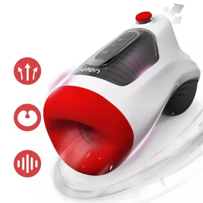 Male Sex Toys propinkup Quake 7 Vibration 3 Sucking Modes Heating Masturbation Cup Deep Throat Air Flow Oral Male Masturbator