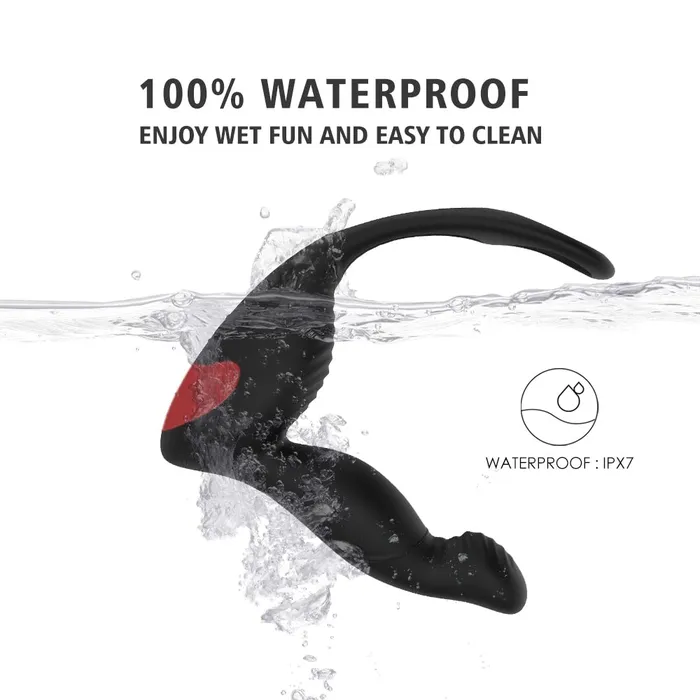 Male Sex Toys YOSPOSS Prostate Massager Vibrator With Penis Ring and Ball Loop 9 Vibrations