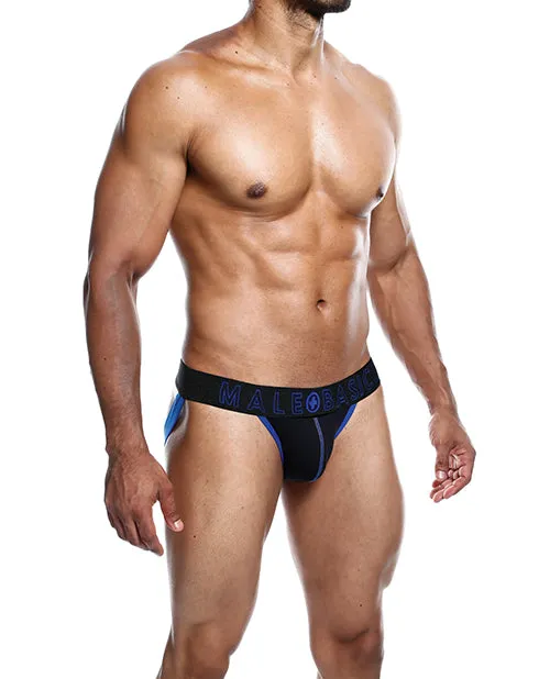 Malebasics Corp Male Sex Toys Male Basics Neon Jockstrap Royal