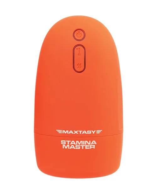 Maxtasy Stamina Master Heat up Vibrating Stroker Orange Maxtasy Male Sex Toys