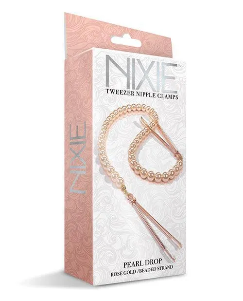 Nipple Clitoral Toys Nixie Pearl Drop Tweezer Nipple Clamps Global Novelties LLC Nipple Clitoral Toys Nixie Pearl Drop Tweezer Nipple Clamps Global Novelties LLC