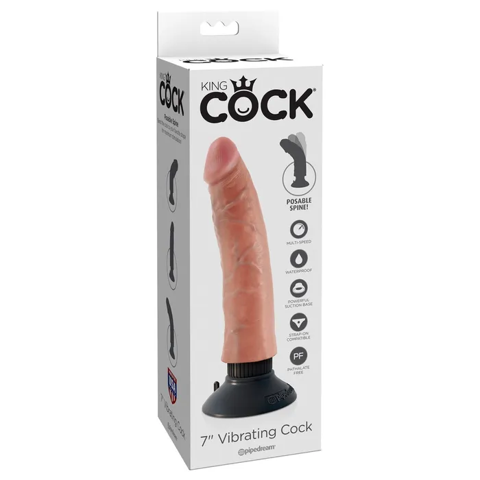 Pipedream Dildos Pipedream King Cock 7 Vibrating Cock Beige