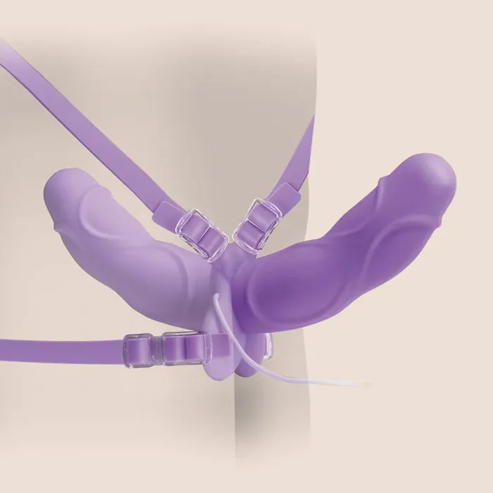 Pipedream Products Female Sex Toys Fetish Fantasy Elite Vibrating Double Delight StrapOn dual ended strap on