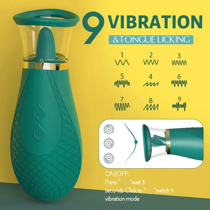 propinkup Female Sex Toys Clitoral Sucking Vibrator with 3 Sucking 9 Licking Modes Female Blowjob Sex Toys for Quick Orgasm