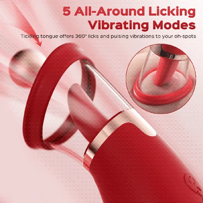 propinkup Female Sex Toys Sucking TongueLicking Woman Vibrator Clit Nipple Stimulator Pussy Pump
