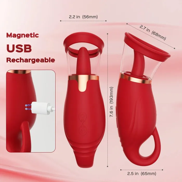propinkup Female Sex Toys Sucking TongueLicking Woman Vibrator Clit Nipple Stimulator Pussy Pump