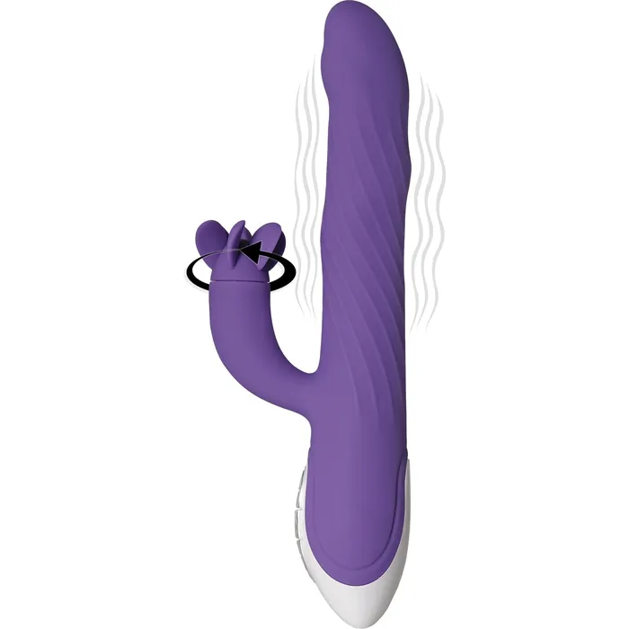 Vibrators Evolved Evolved Tilt O Whirl Rabbit Vibrator Purple