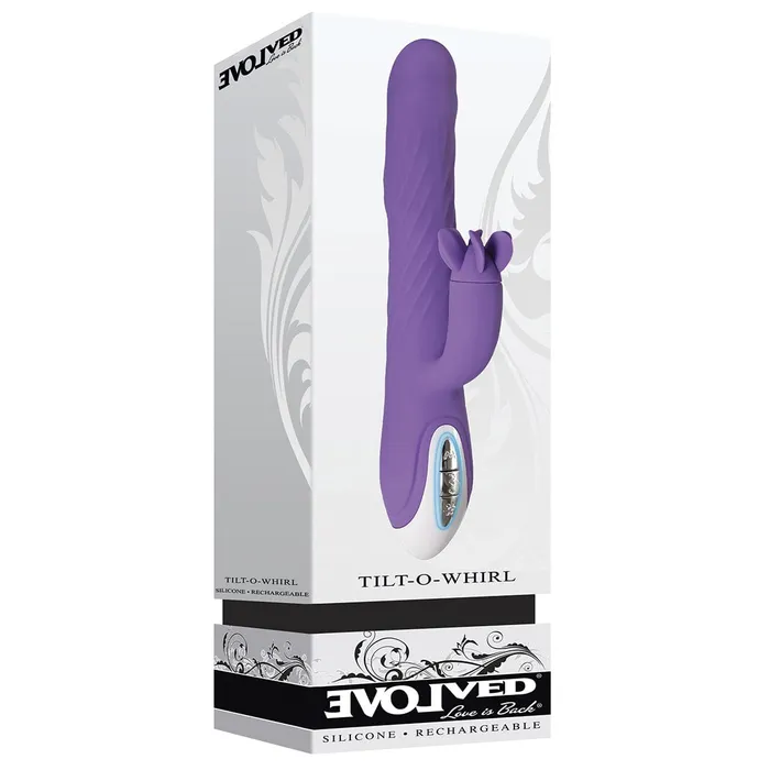Vibrators Evolved Evolved Tilt O Whirl Rabbit Vibrator Purple