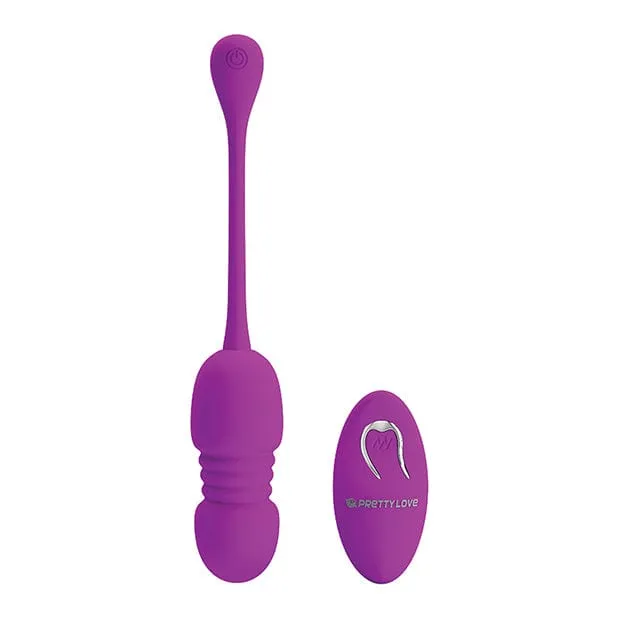 Vibrators Pretty Love Pretty Love Callieri Remote Thrusting and Vibrating Egg Pink
