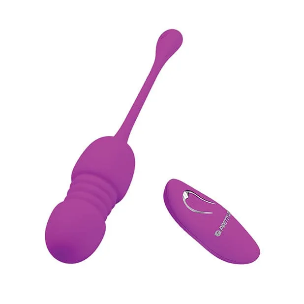 Vibrators Pretty Love Pretty Love Callieri Remote Thrusting and Vibrating Egg Pink