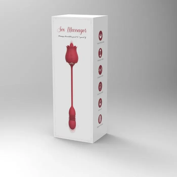 Vibrators propinkup Rose Toy for woman Tongue Licking Thrusting 2 IN 1 Vibrator Adult Sex Toy