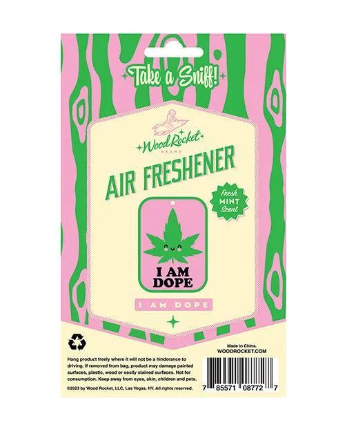 Vibrators Wood Rocket I am Dope Air Freshener Mint Wood Rocket LLC