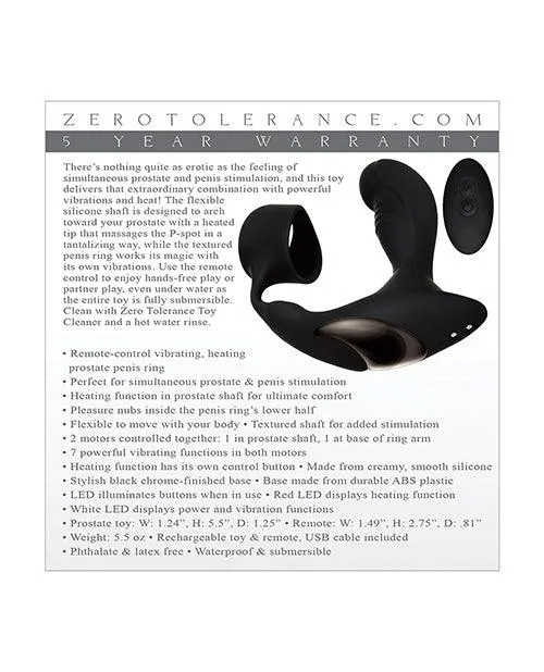 Anal Evolved Novelties INC Zero Tolerance Strapped Tapped Rechargeable Prostate Vibrator