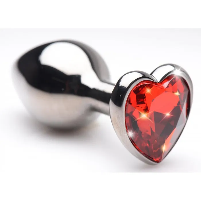 Anal Master Series Ruby Red Heart Steel Butt Plug
