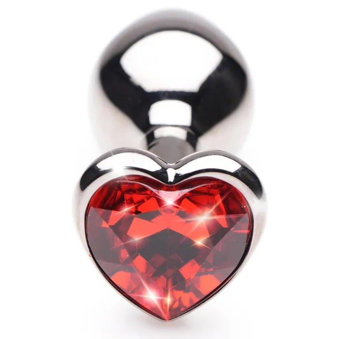Anal Master Series Ruby Red Heart Steel Butt Plug