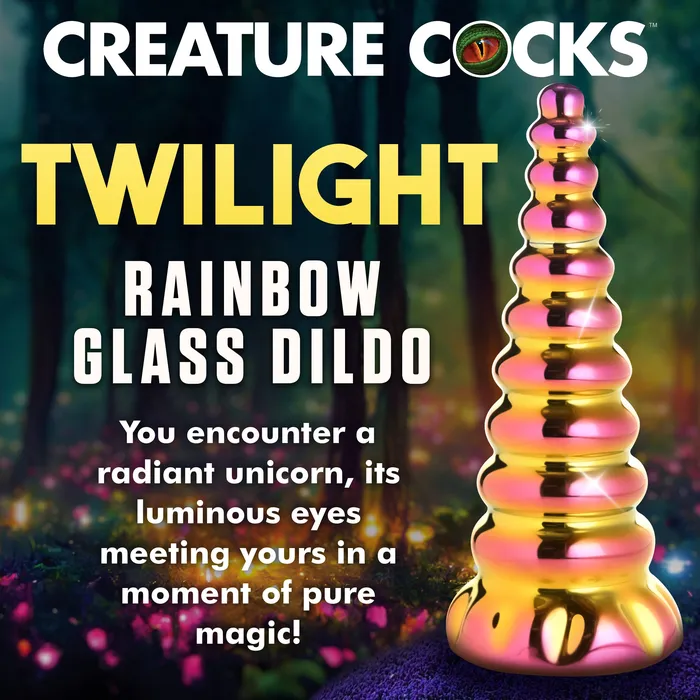 Creature Cocks Dildos Twilight Rainbow Glass Dildo