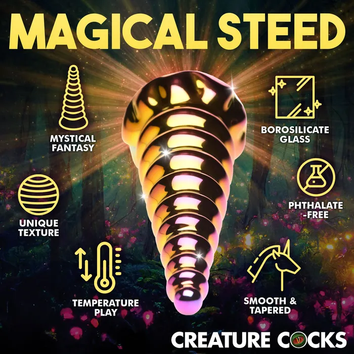 Creature Cocks Dildos Twilight Rainbow Glass Dildo
