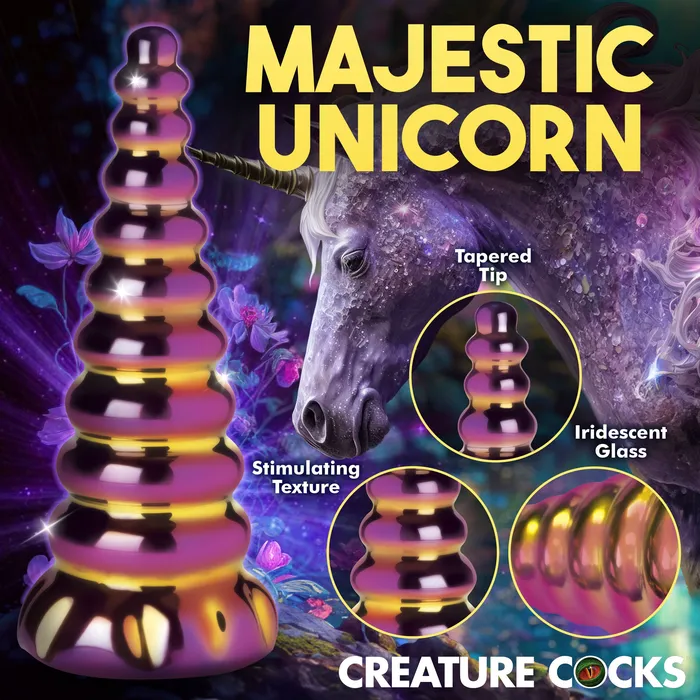 Creature Cocks Dildos Twilight Rainbow Glass Dildo