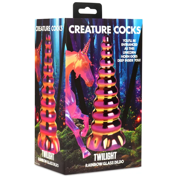 Creature Cocks Dildos Twilight Rainbow Glass Dildo