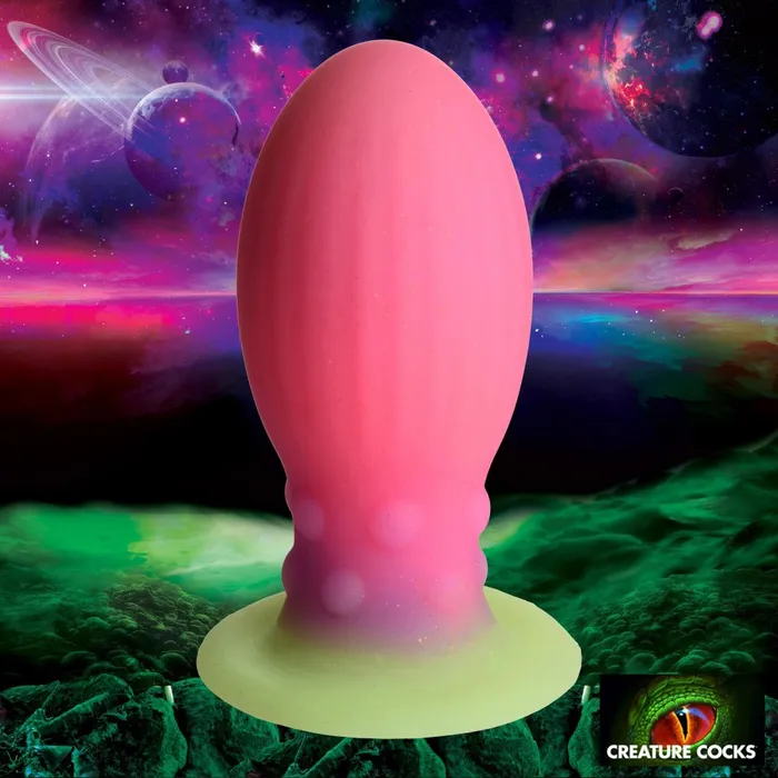 Creature Cocks Xeno Egg Glow in the Dark Silicone Egg Female Sex Toys