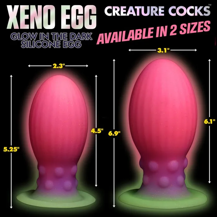 Creature Cocks Xeno Egg Glow in the Dark Silicone Egg Female Sex Toys