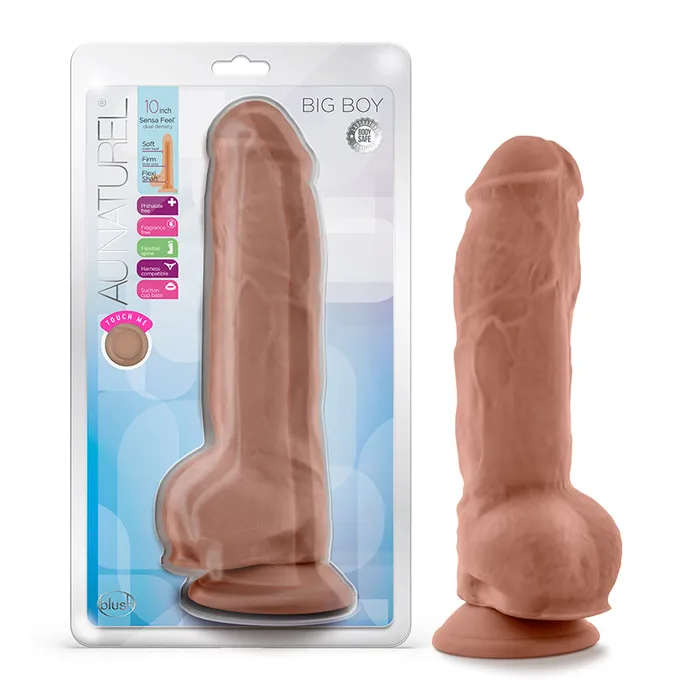 Dildos Blush Blush Au Naturel Big Boy 10 in Posable Dual Density Dildo with Balls Suction Cup Tan Dildos Blush Blush Au Naturel Big Boy 10 in Posable Dual Density Dildo with Balls Suction Cup Tan