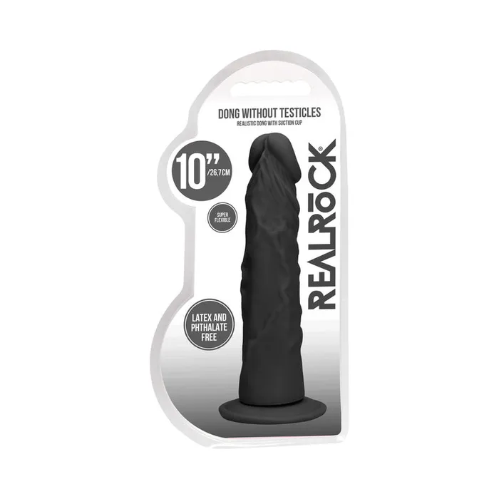 Dildos Shots America LLC RealRock Skin 10 in Dildo Black
