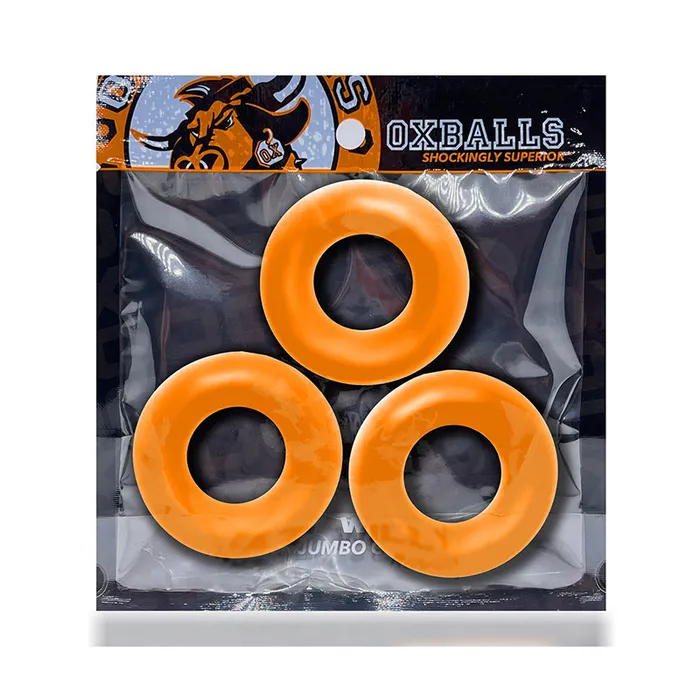Enhancers Blue Ox Designs Oxballs Oxballs Fat Willy 3Pack Jumbo Cockrings Orange Enhancers Blue Ox Designs Oxballs Oxballs Fat Willy 3Pack Jumbo Cockrings Orange