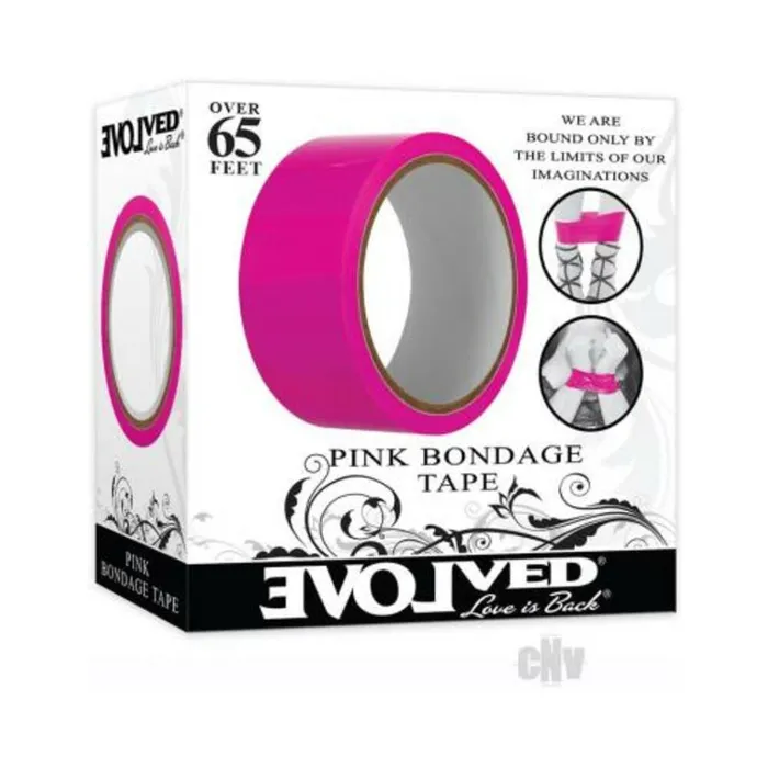 Evolved Vibrators Evolved Bondage Tape 65 Ft Pink