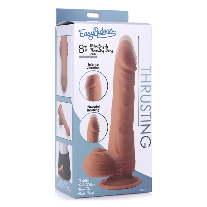 Female Sex Toys Curve Novelties Curve Toys Easy Riders Rechargeable 8 in Posable Vibrating Thrusting Silicone Dildo with Balls Suction Cup Medium Female Sex Toys Curve Novelties Curve Toys Easy Riders Rechargeable 8 in Posable Vibrating Thrusting Silicone Dildo with Balls Suction Cup Medium