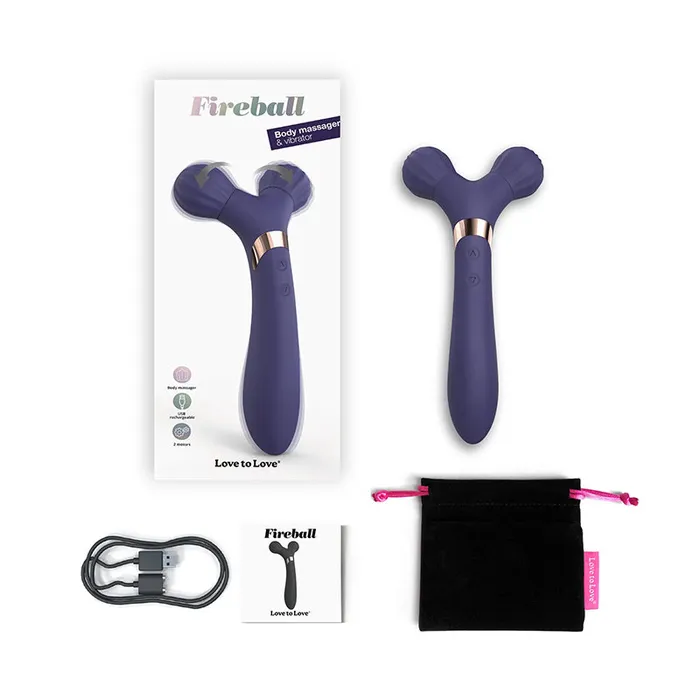 Female Sex Toys Lovely Planet USA Love to Love Fireball Rechargeable Dual Ended Silicone Body Massager Vibrator Midnight Indigo Female Sex Toys Lovely Planet USA Love to Love Fireball Rechargeable Dual Ended Silicone Body Massager Vibrator Midnight Indigo