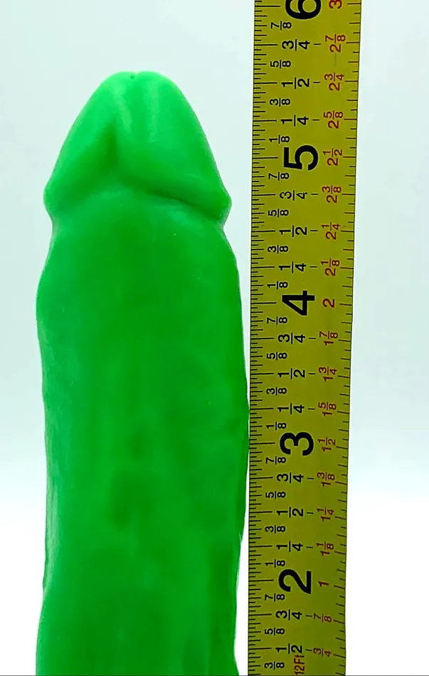 Its the Bomb Male Sex Toys Martian Green Penis Stroker Jr wSpermie Soap Suction Cup included