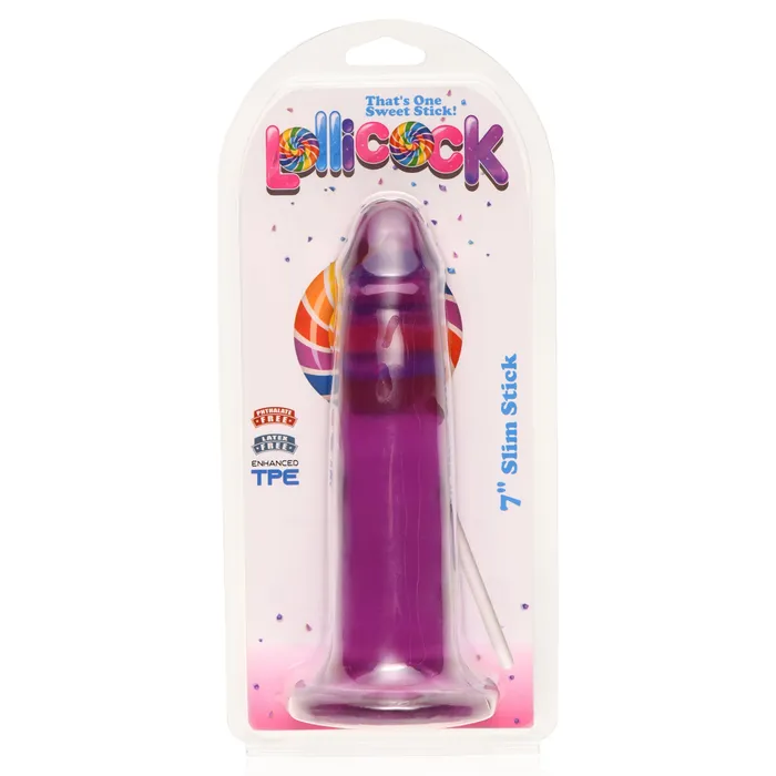 Lollicock 7 Inch Slim Stick Grape Ice Dildo Lollicock Dildos