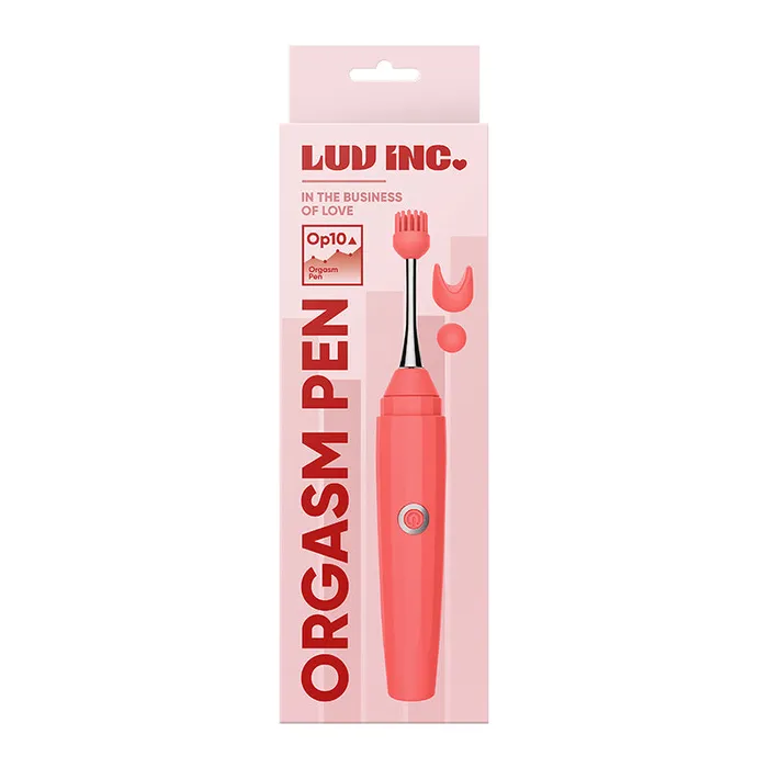 Luv Inc Op10 Orgasm Pen Rechargeable Pinpoint Vibrator with 3 Attachments Coral Vvole Female Sex Toys Luv Inc Op10 Orgasm Pen Rechargeable Pinpoint Vibrator with 3 Attachments Coral Vvole Female Sex Toys