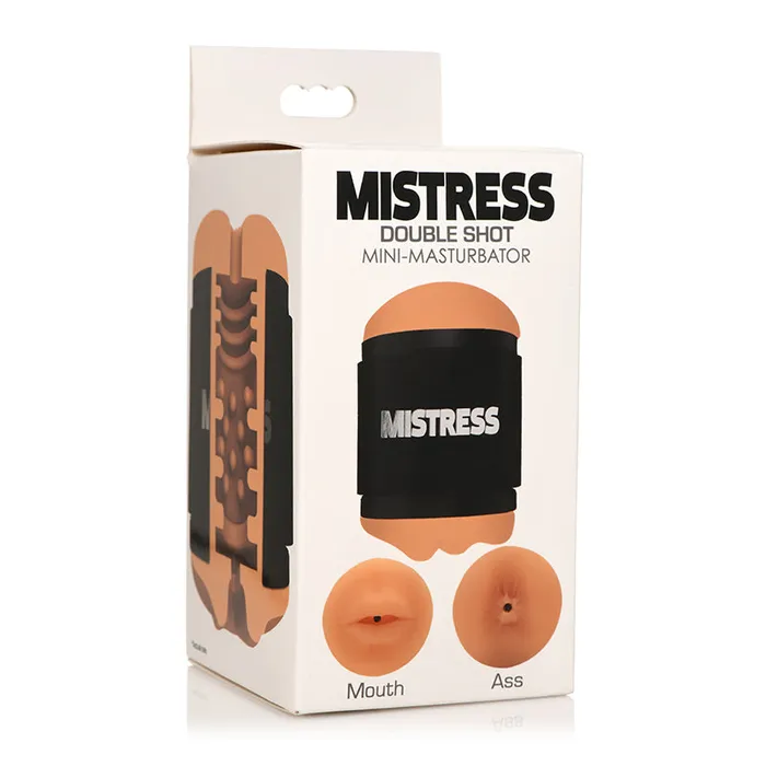 Male Sex Toys Curve Novelties Curve Toys Mistress Double Shot Mini Masturbator Ass Mouth Medium