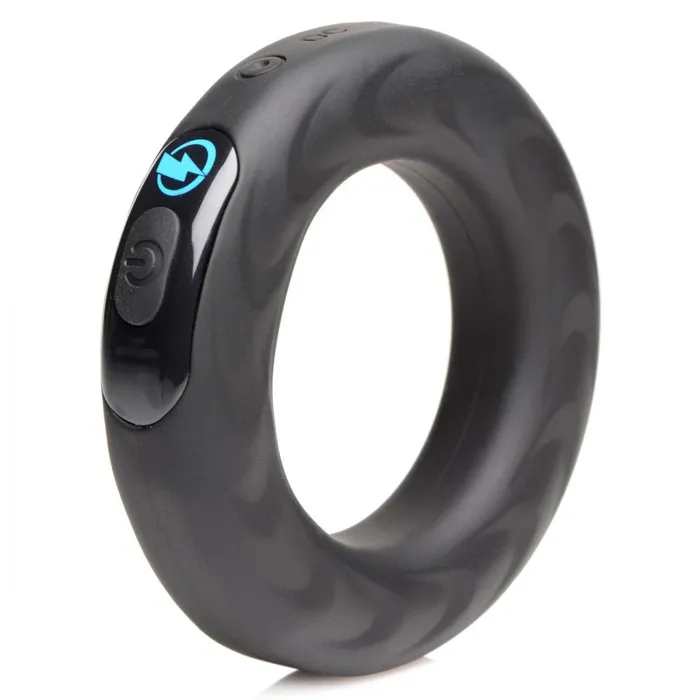 Male Sex Toys Zeus Electrosex Vibrating EStim Silicone Cock Ring w RC 50mm