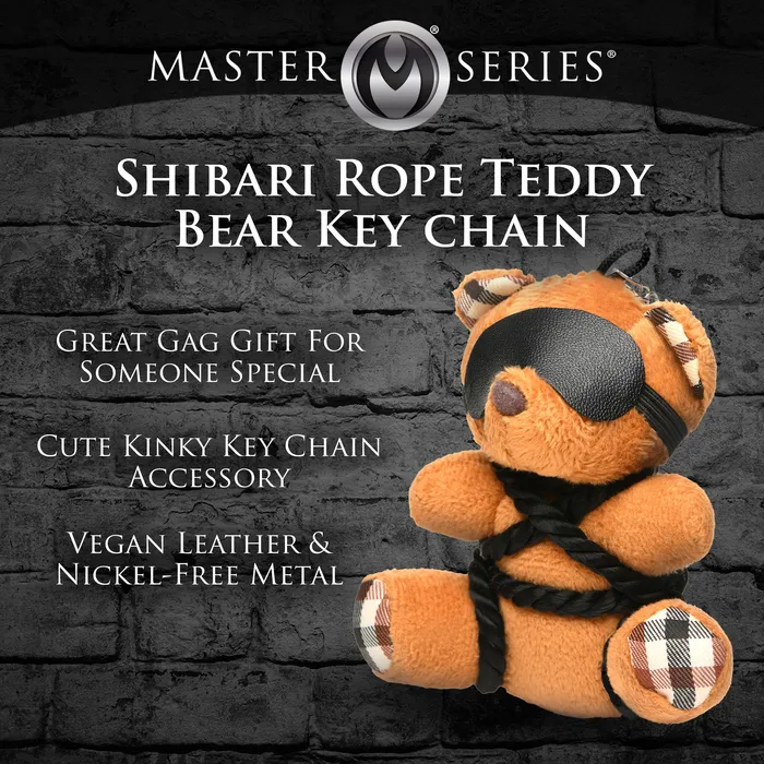 Master Series Vibrators Rope Teddy Bear Keychain