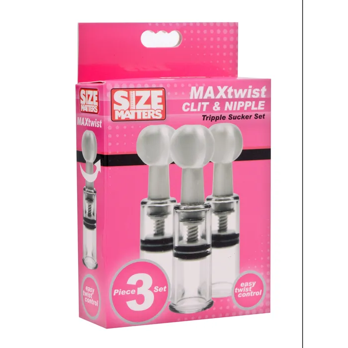 Max Twist Clit and Nipple Triple Sucker Set Size Matters Vibrators