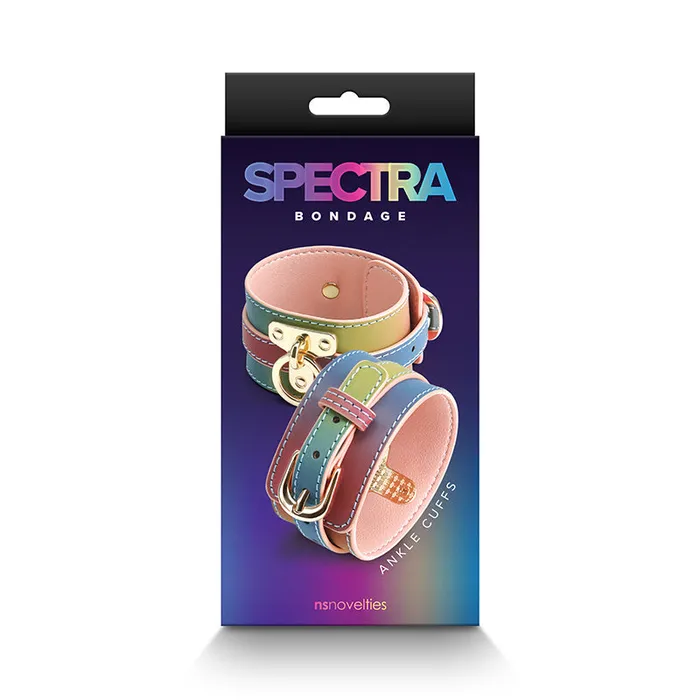 New Sensations Novelties Inc Couples Spectra Bondage Ankle Cuffs Rainbow